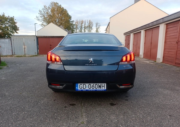 Peugeot 508 cena 44900 przebieg: 200000, rok produkcji 2015 z Gdańsk małe 497